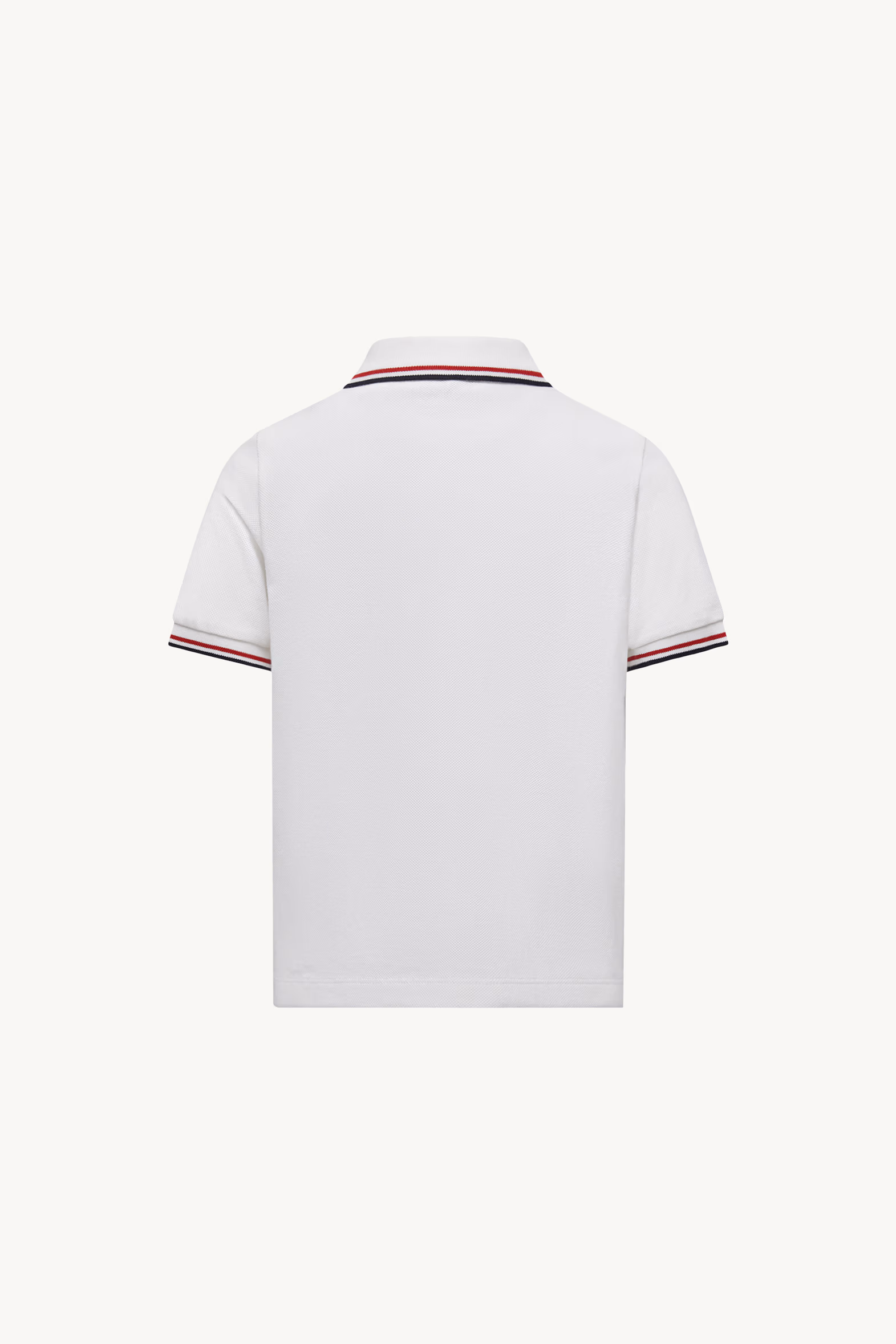 Tricolor-Trimmed Cotton Piquet Polo Shirt Boy White Moncler 3